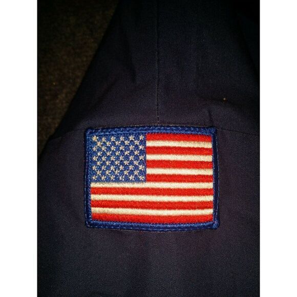 Boy Scouts Of America Button Up Shirt Boys Sz L Patches Circle Ten Council Outdo - Picture 8 of 8